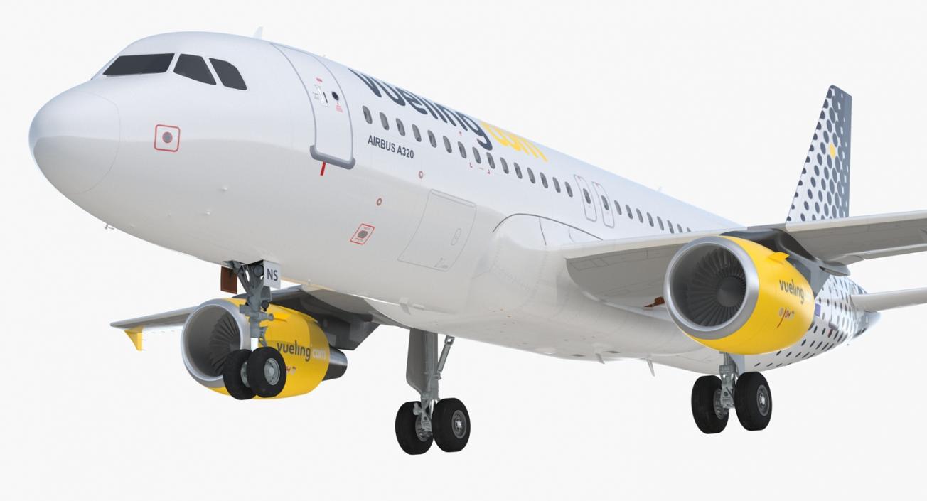 3D model Airbus A320 Vueling Airlines Rigged