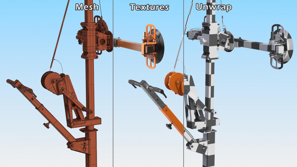 Portable Glass Vacuum Lifting Trolley 3D