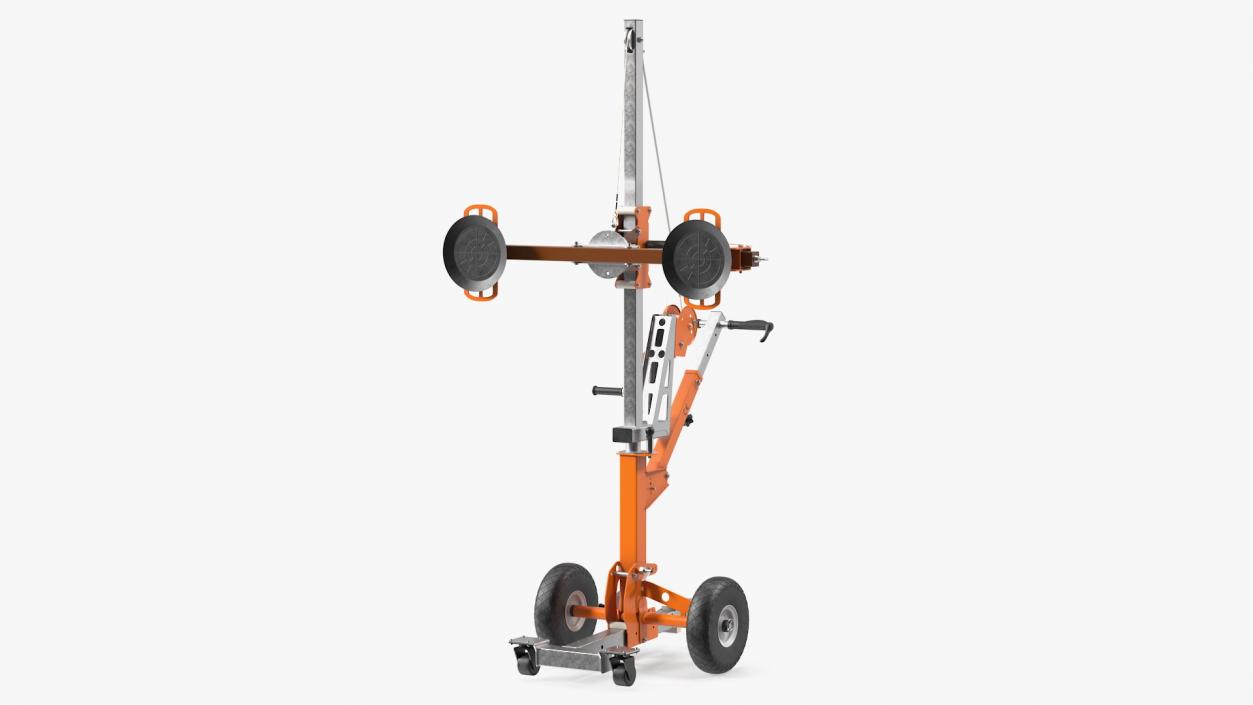 Portable Glass Vacuum Lifting Trolley 3D