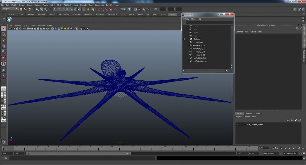 3D Octopus Vulgaris