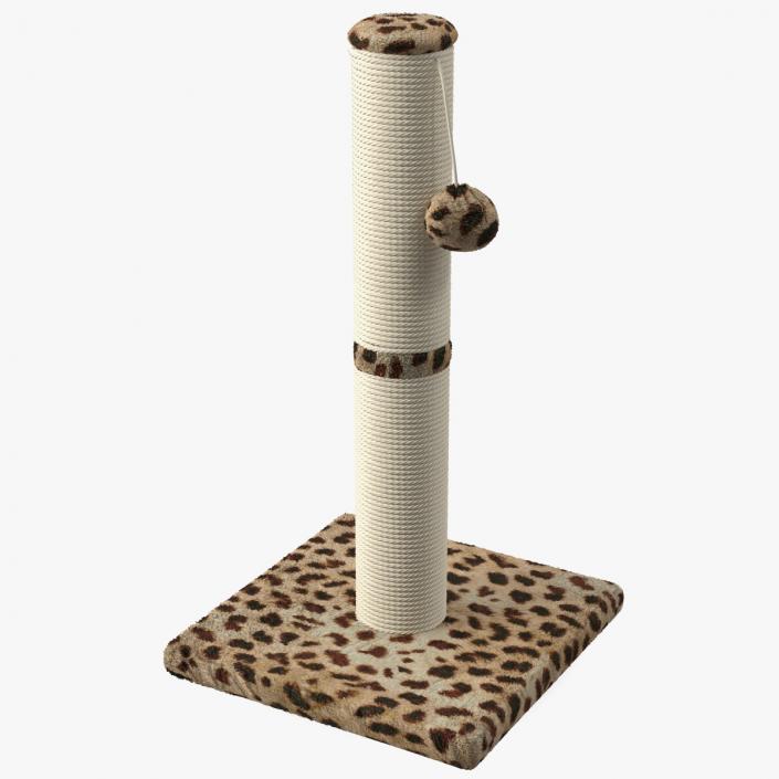 3D Sisal Rope Cat Scratching Post with Ball Spots