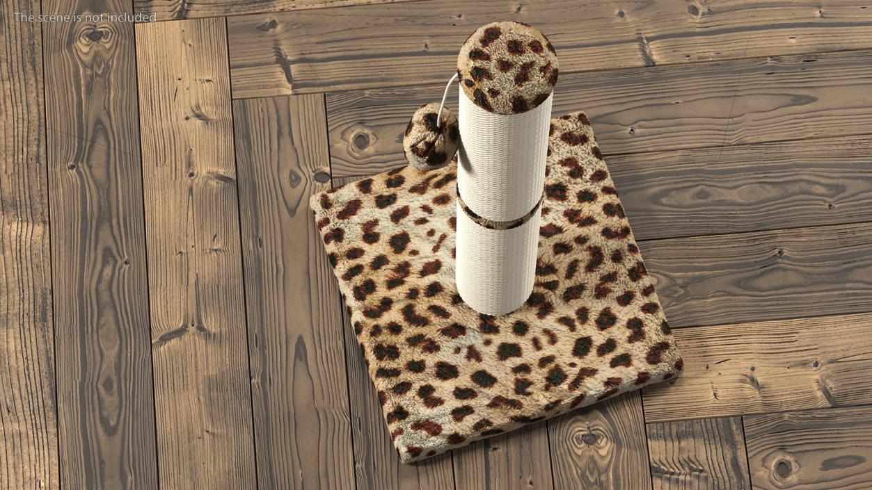 3D Sisal Rope Cat Scratching Post with Ball Spots