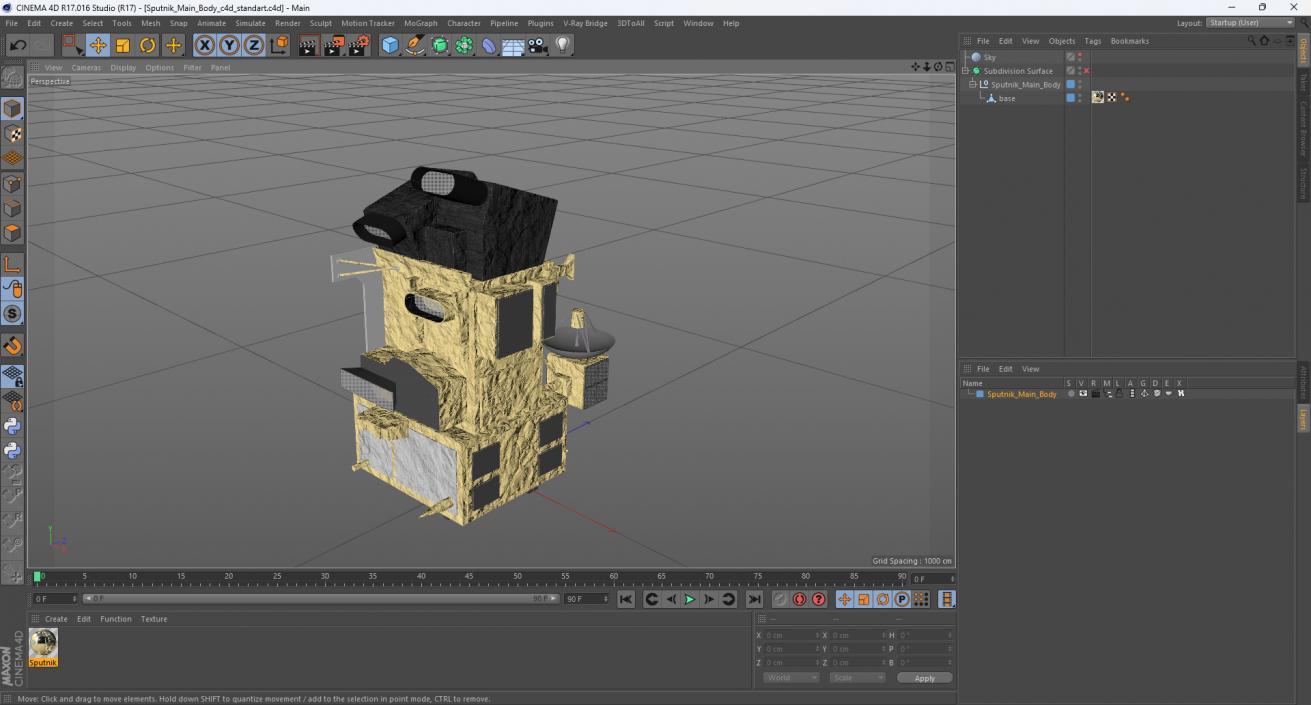 Sputnik Main Body 3D
