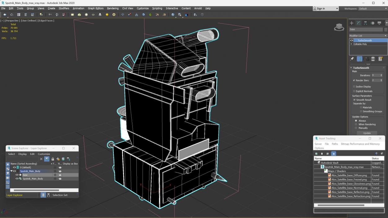 Sputnik Main Body 3D