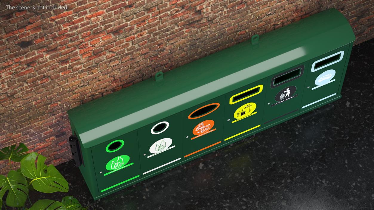 Sort Recycling Bins Collection 2 3D