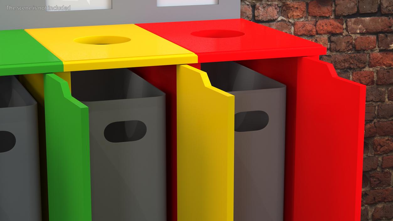 Sort Recycling Bins Collection 2 3D