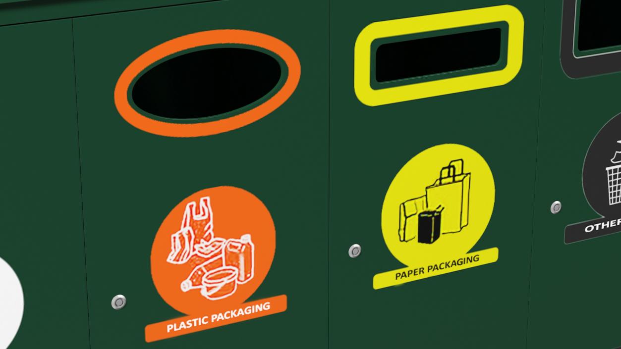 Sort Recycling Bins Collection 2 3D