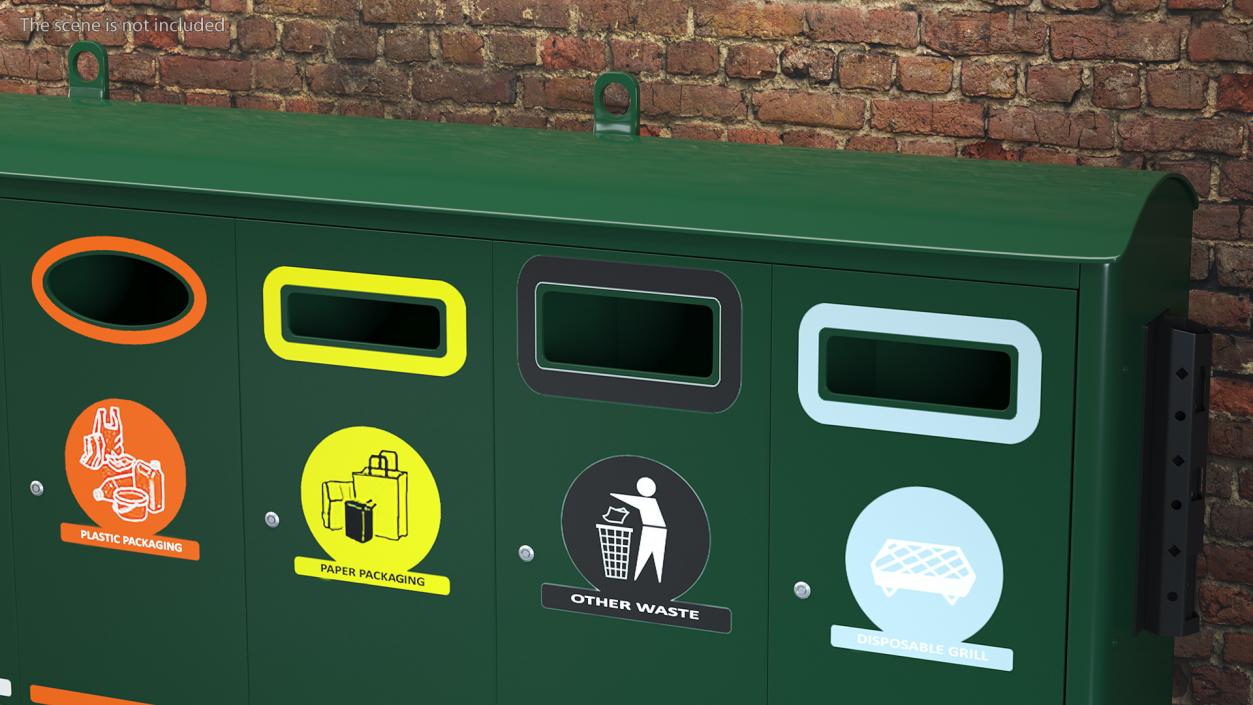 Sort Recycling Bins Collection 2 3D