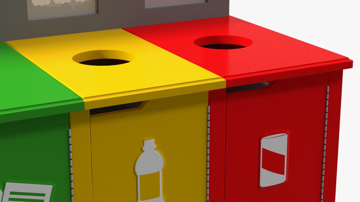 Sort Recycling Bins Collection 2 3D