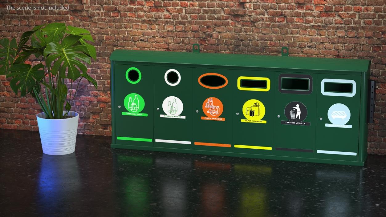 Sort Recycling Bins Collection 2 3D