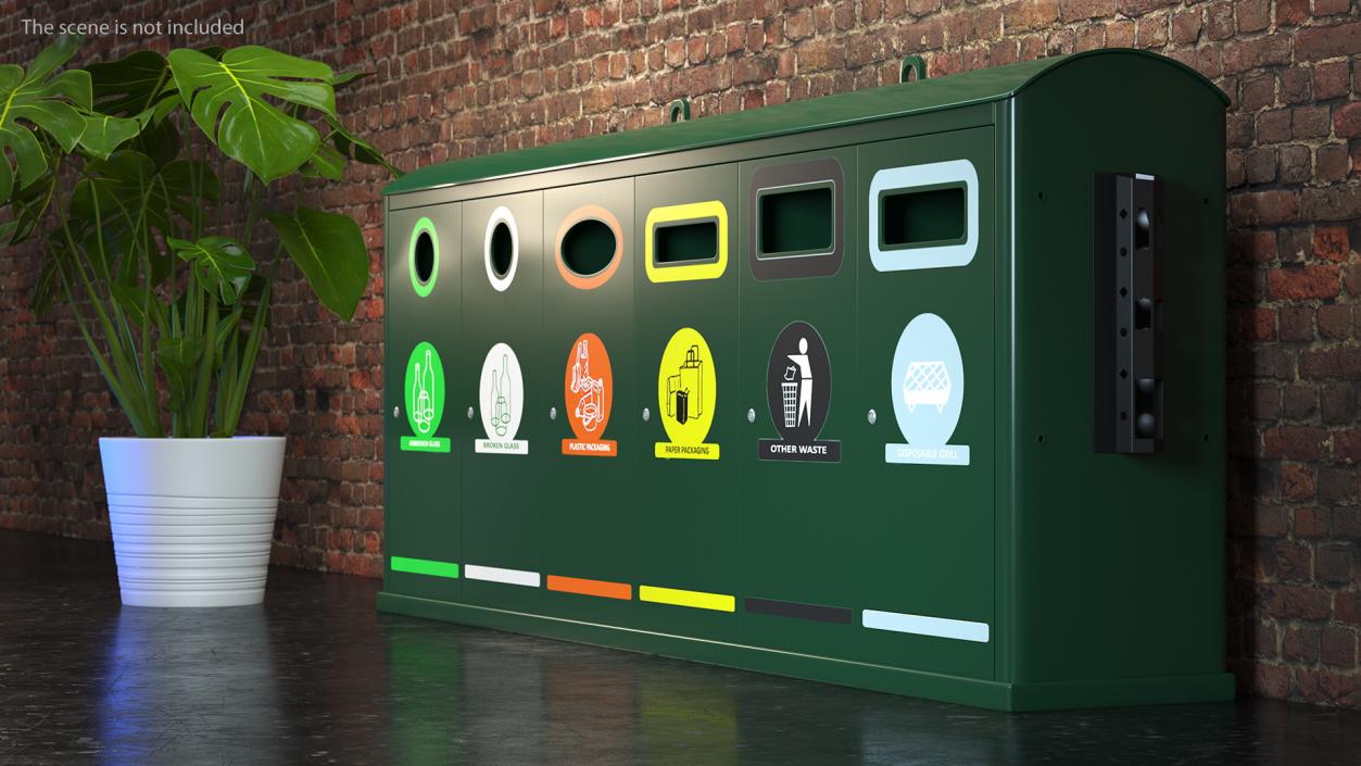 Sort Recycling Bins Collection 2 3D