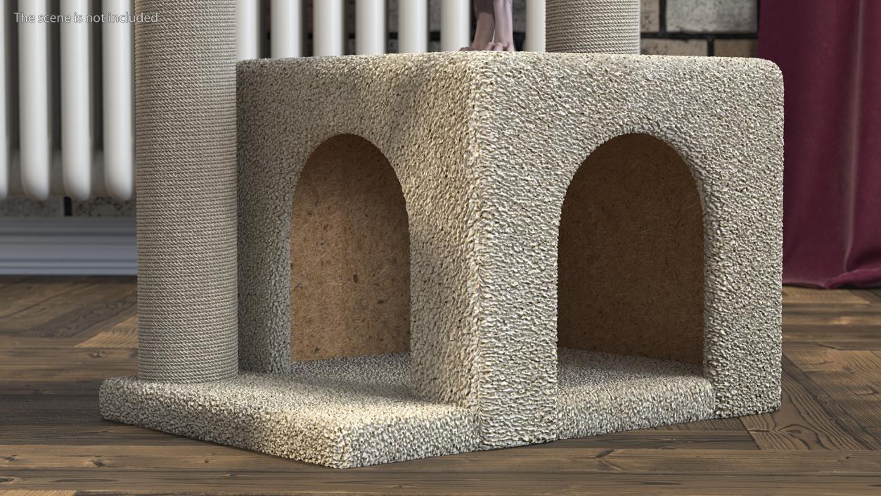 3D model Cat Tree 3-Level with Cat