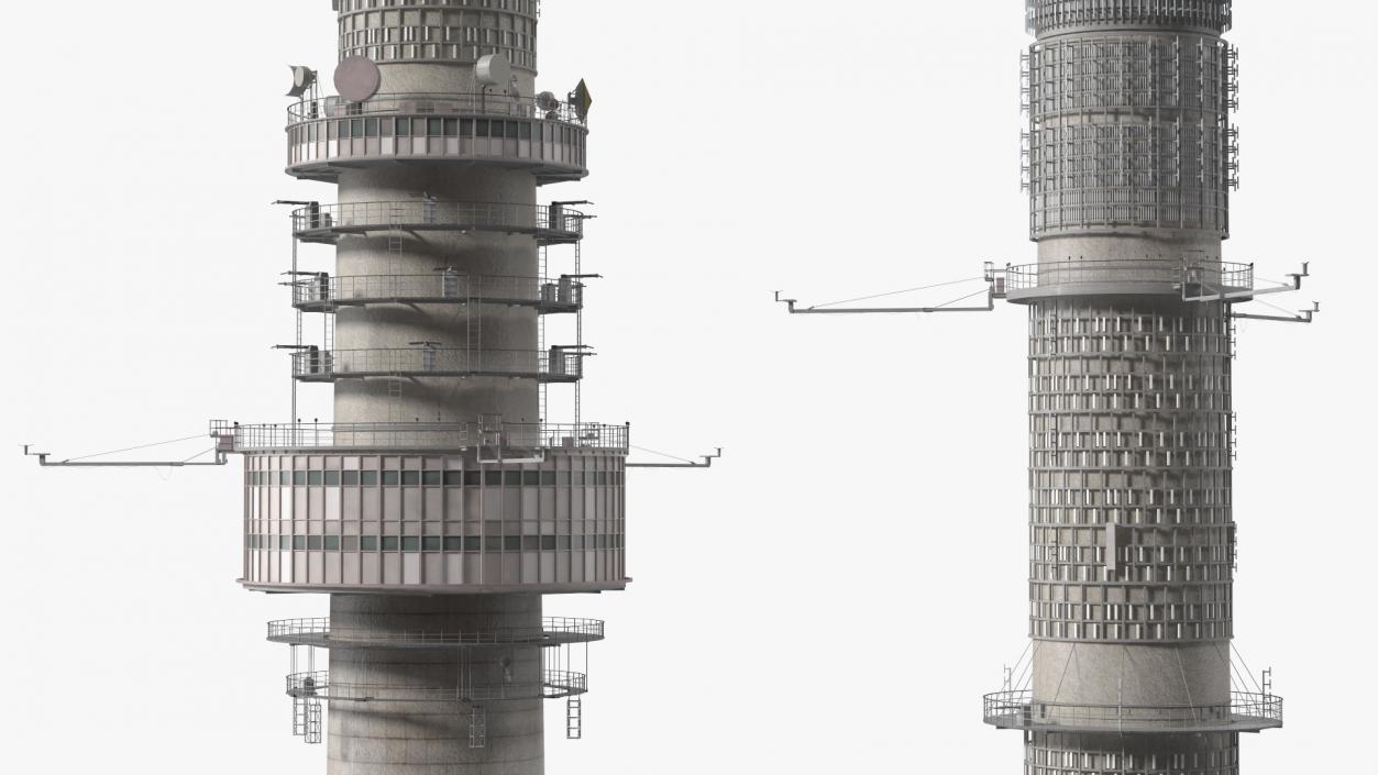 3D model Ostankino Tower