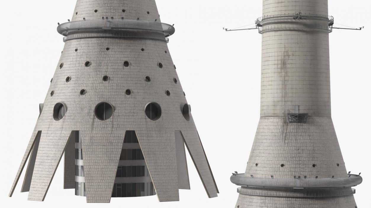 3D model Ostankino Tower