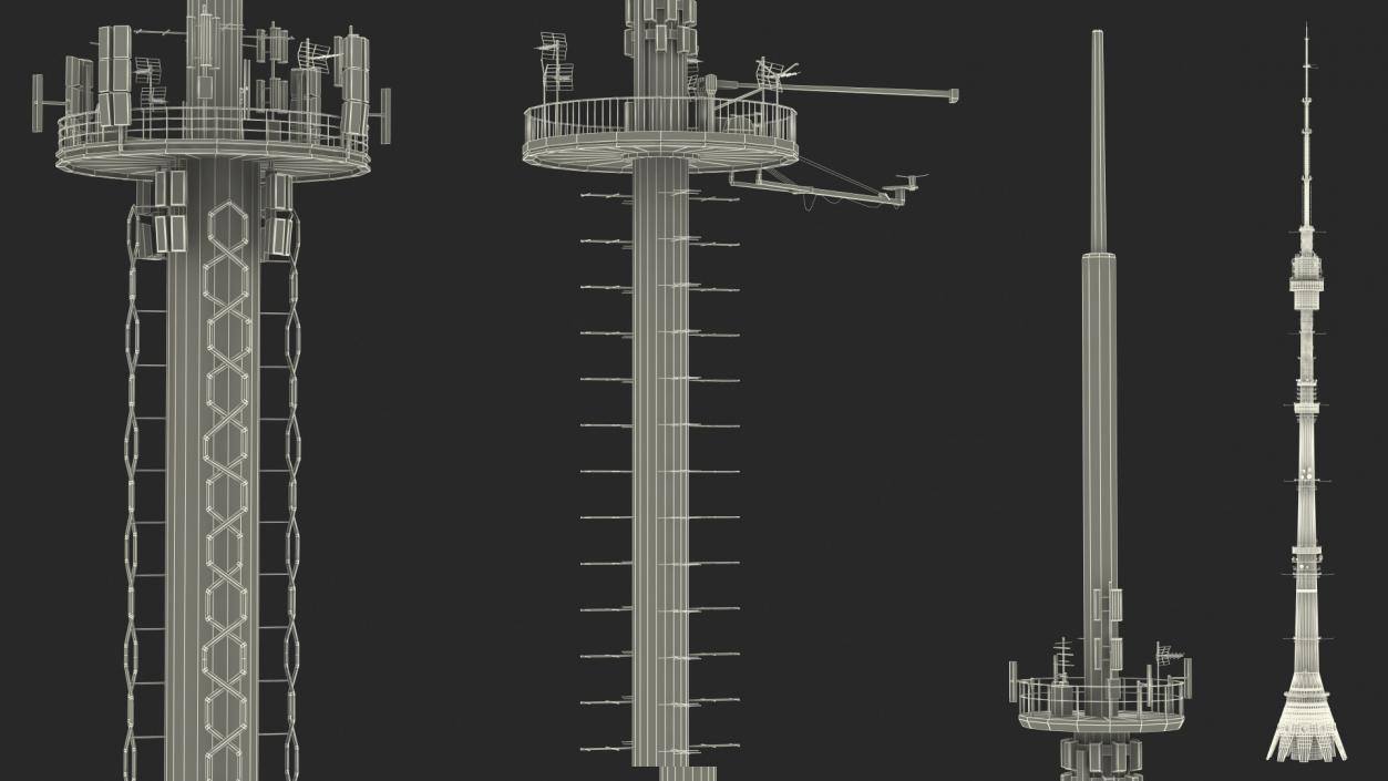 3D model Ostankino Tower