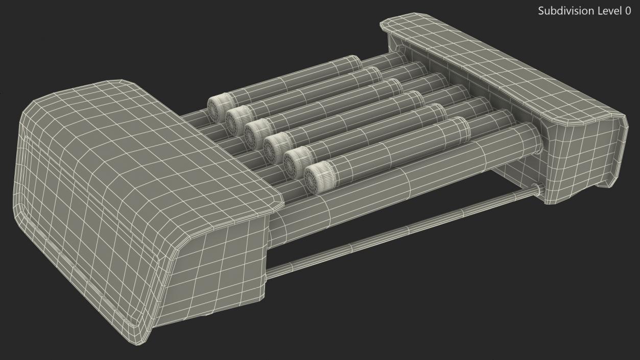 3D Medical Laboratory Tube Roller Mixer Rigged model