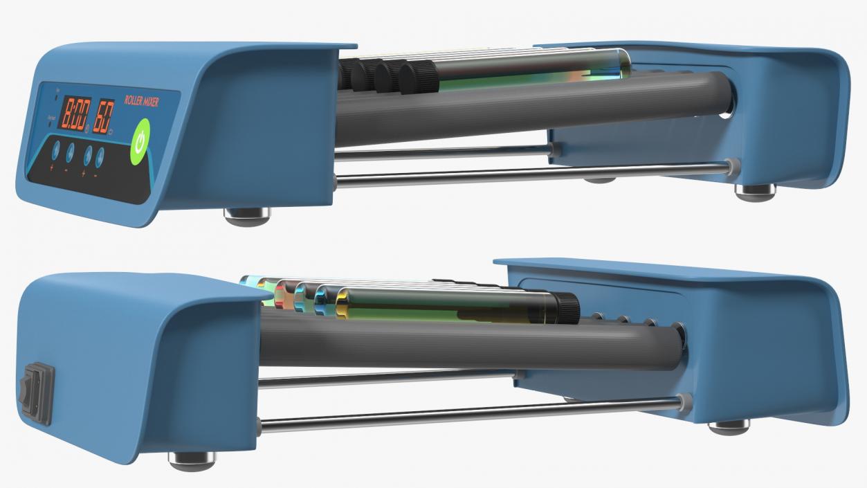 3D Medical Laboratory Tube Roller Mixer Rigged model