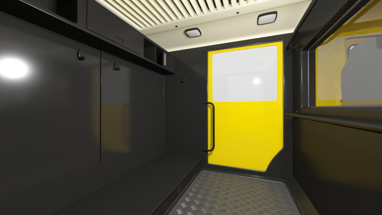 3D Modern Fire Truck Simple Interior model