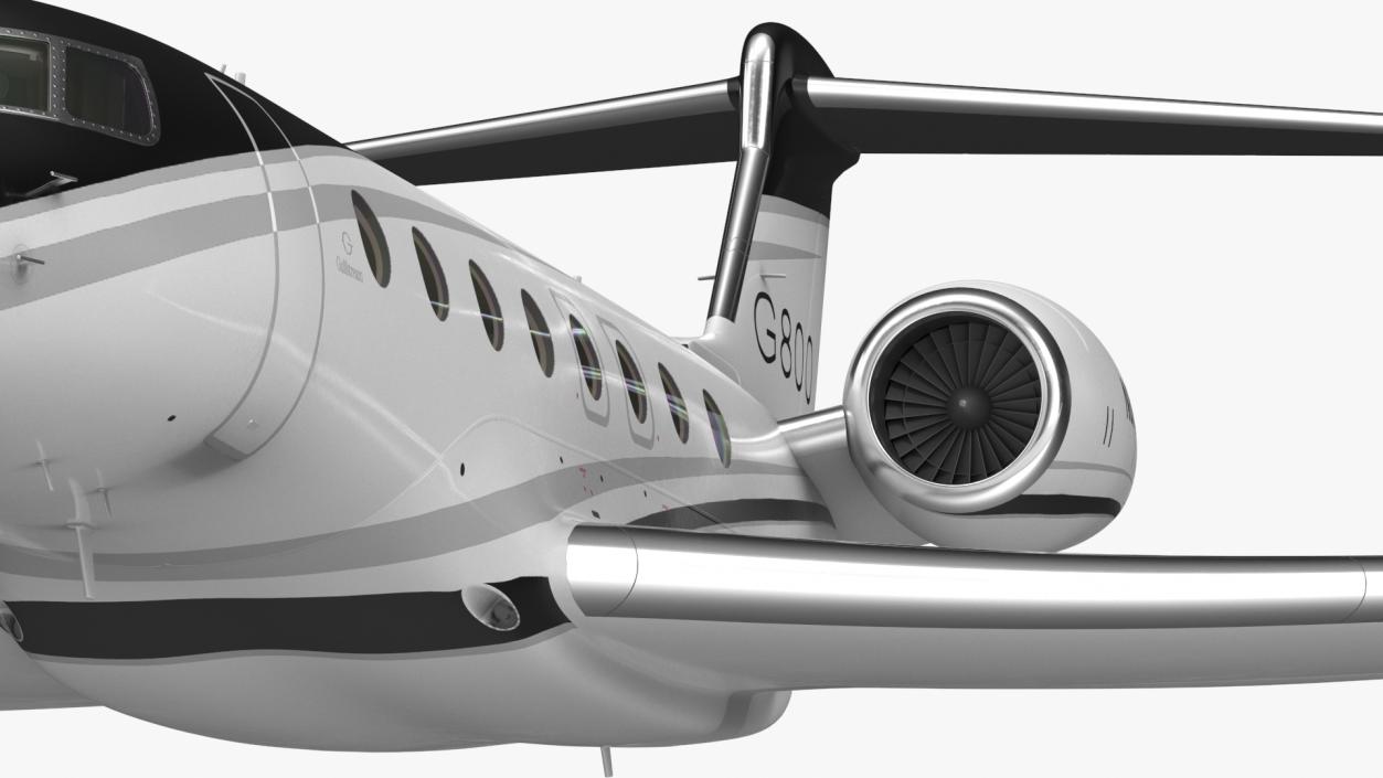 3D Large Business Jet Gulfstream G800 Flight