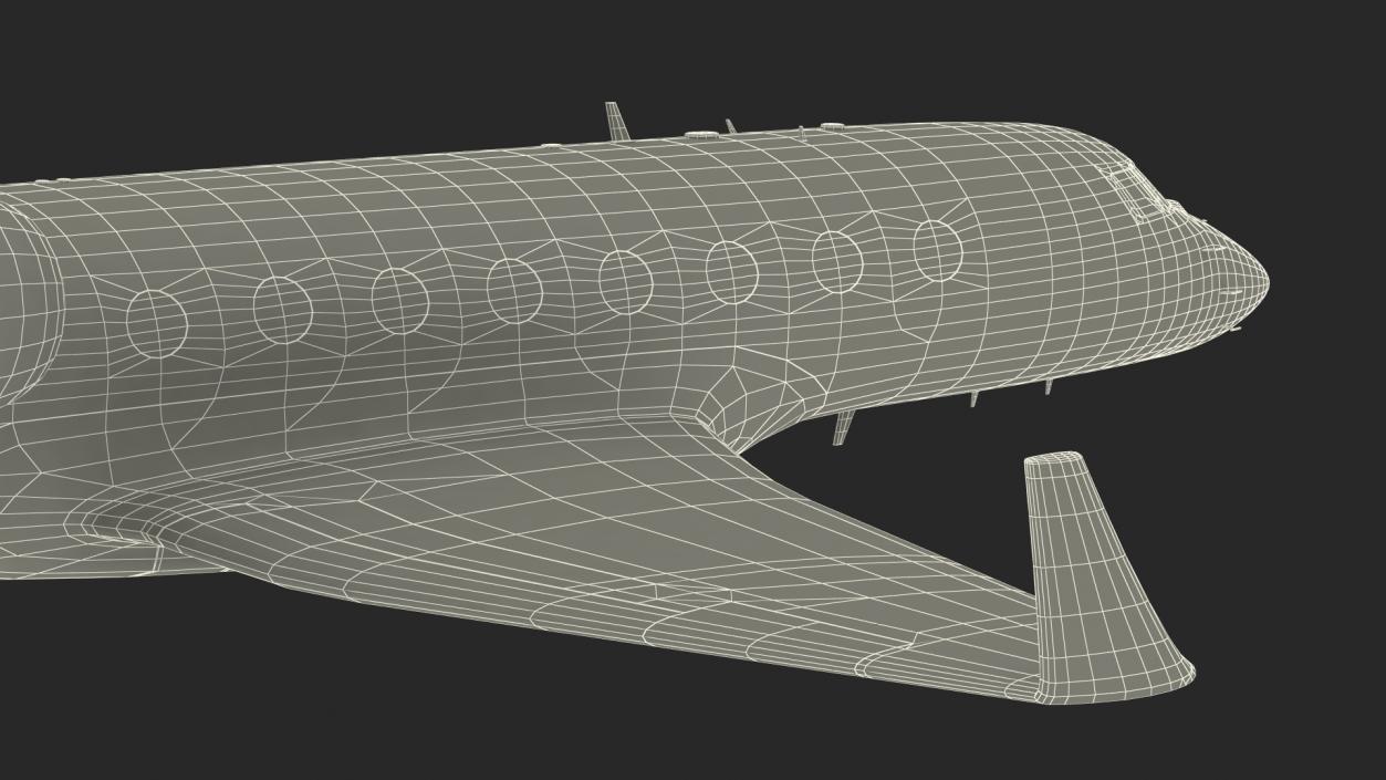 3D Large Business Jet Gulfstream G800 Flight