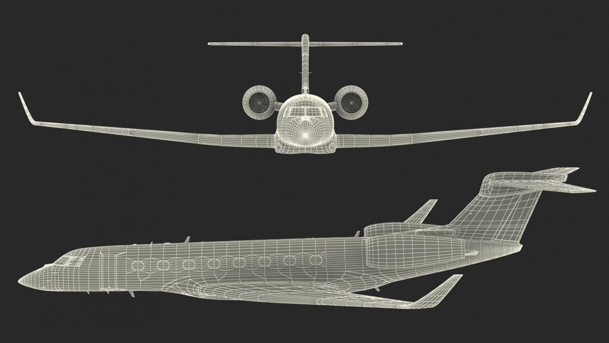 3D Large Business Jet Gulfstream G800 Flight