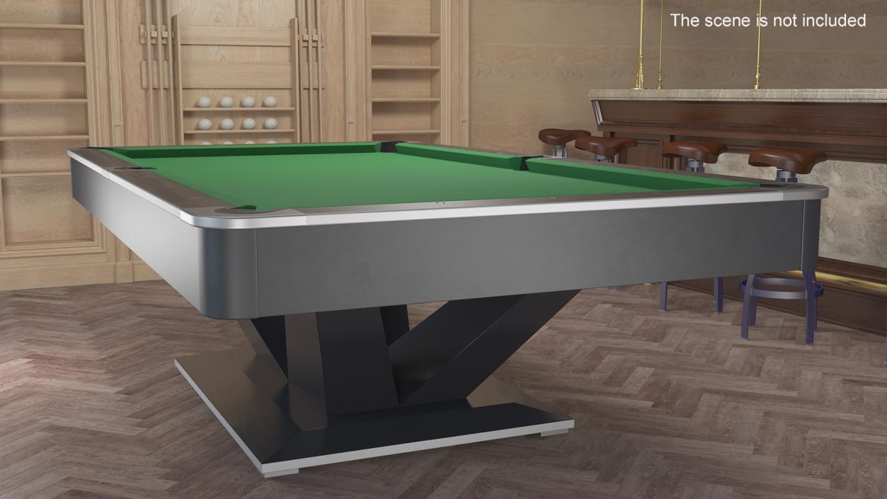 3D Professional Billiards Table 9ft Green model