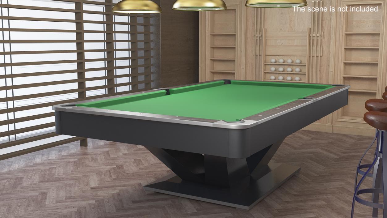 3D Professional Billiards Table 9ft Green model