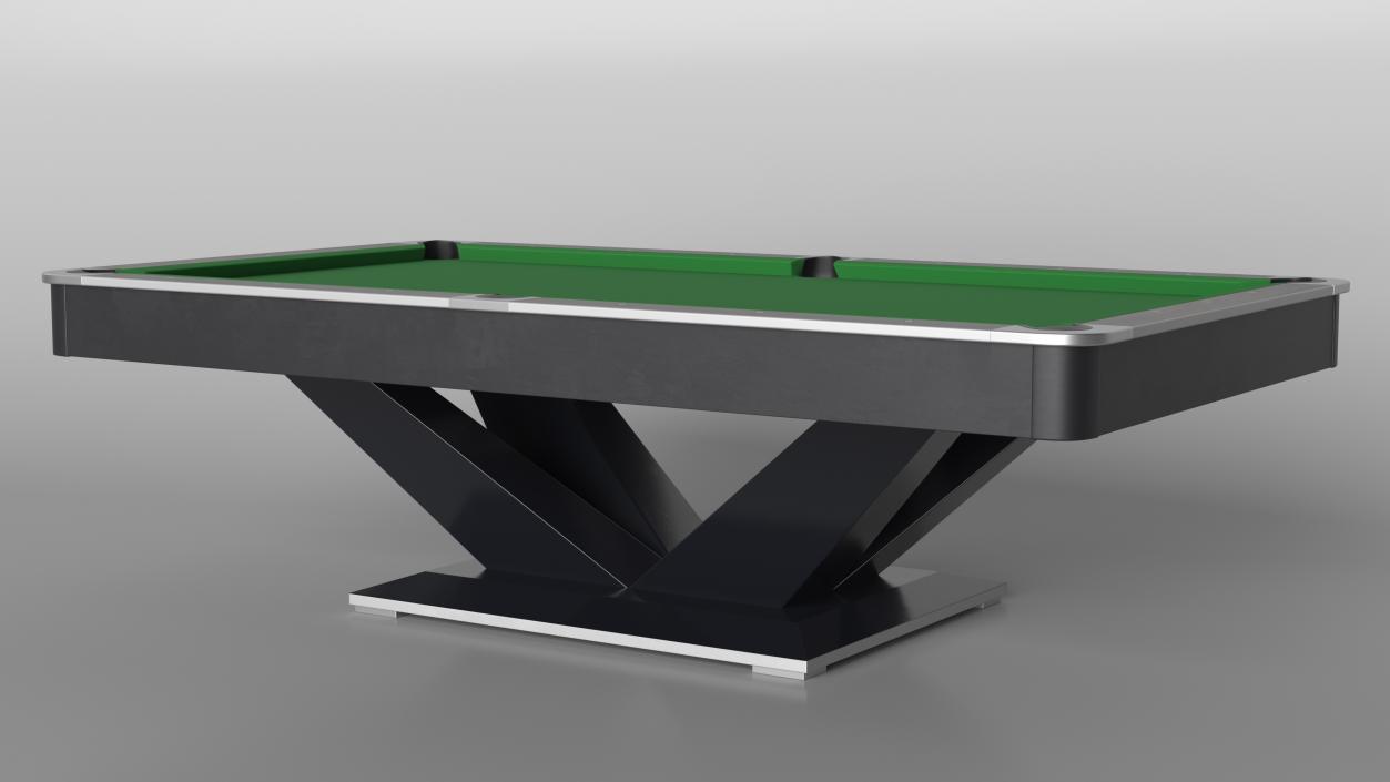 3D Professional Billiards Table 9ft Green model