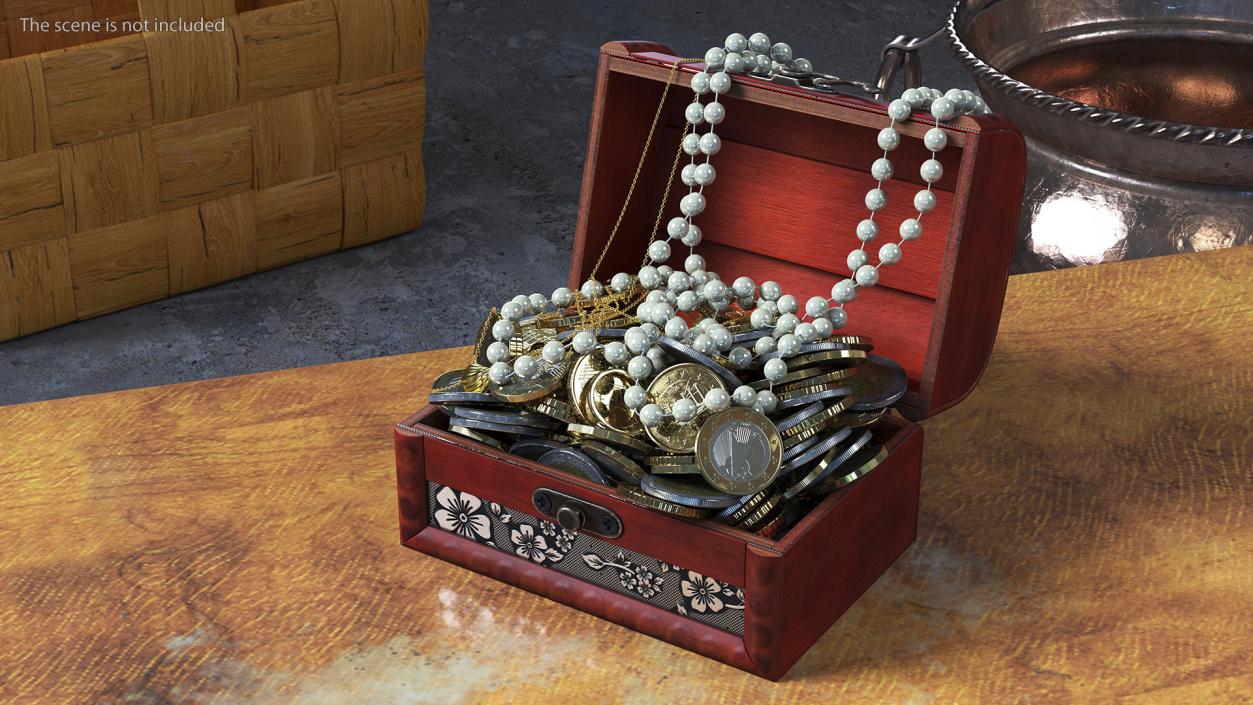 3D Open Treasure Box Collection model