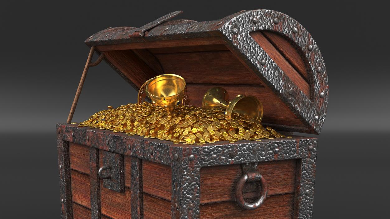 3D Open Treasure Box Collection model