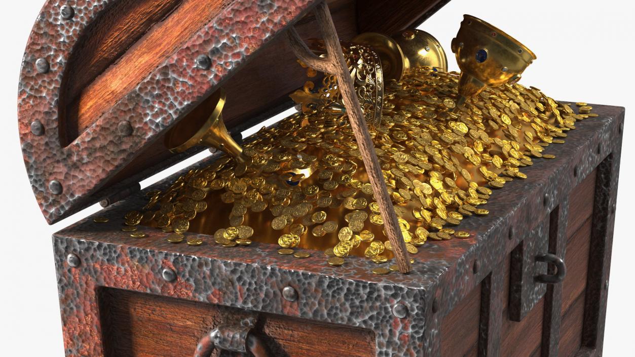 3D Open Treasure Box Collection model