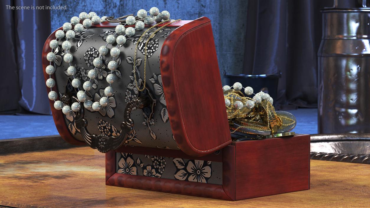 3D Open Treasure Box Collection model