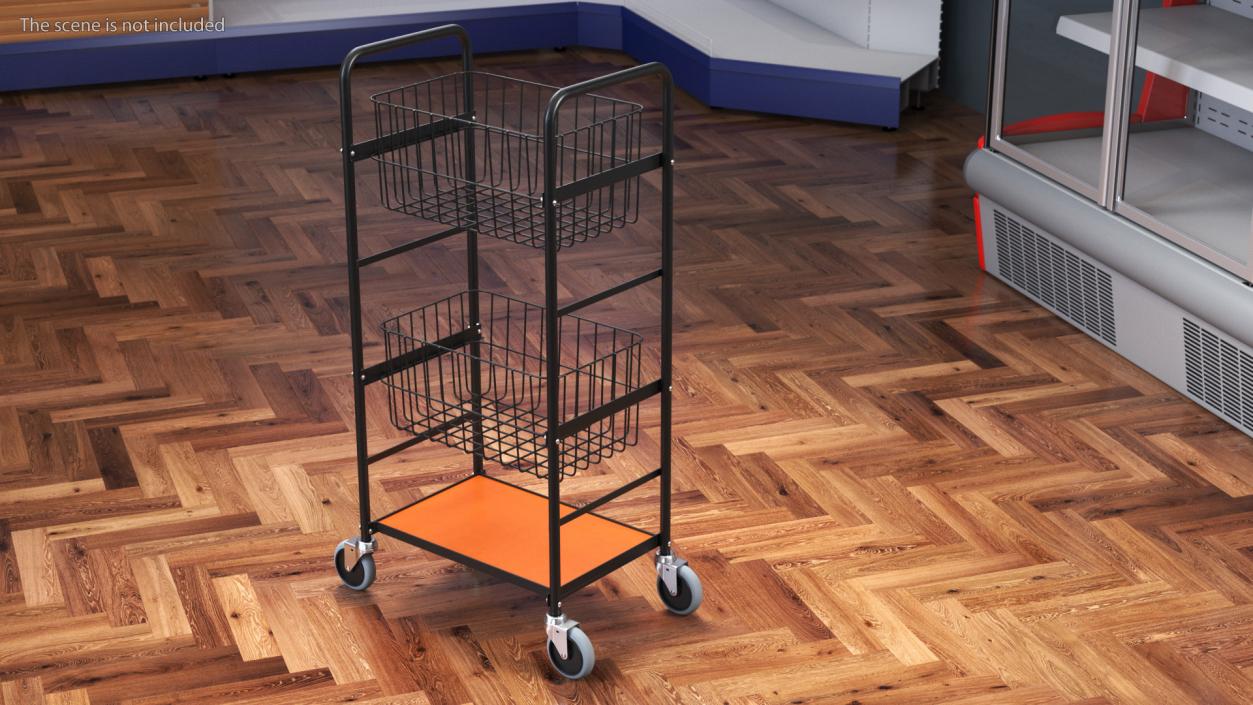 Steel Basket Trolleys Collection 3D