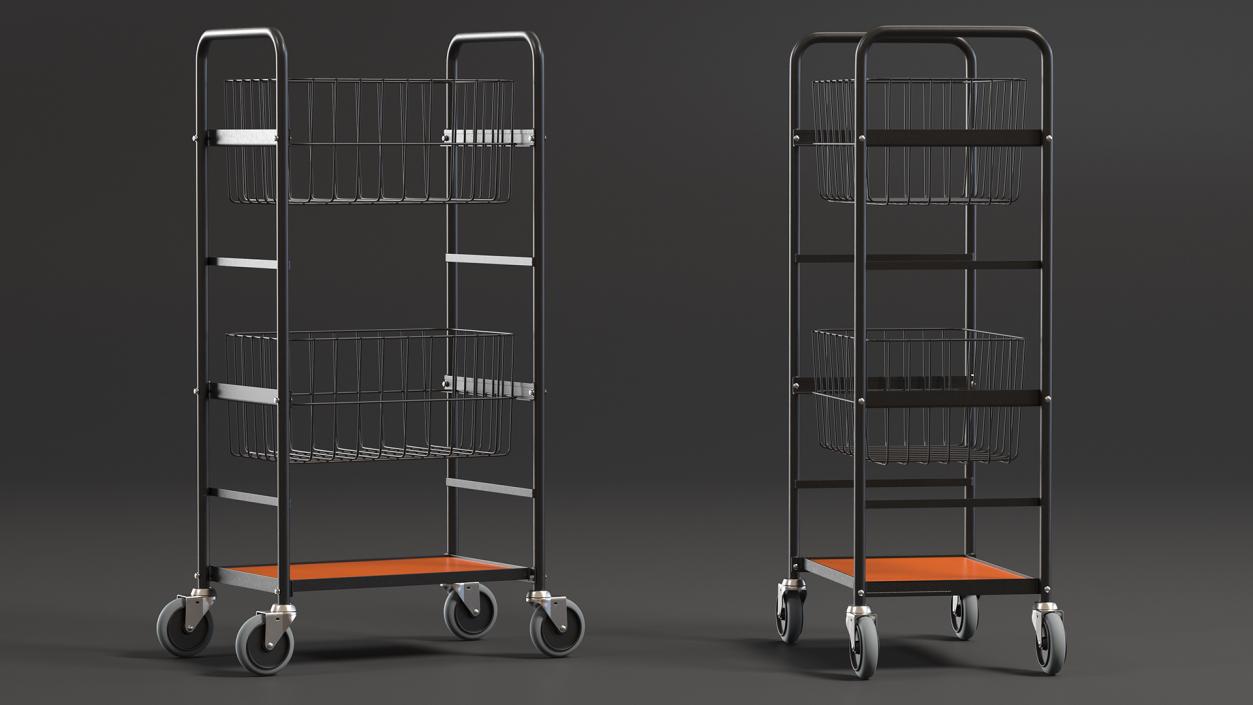 Steel Basket Trolleys Collection 3D