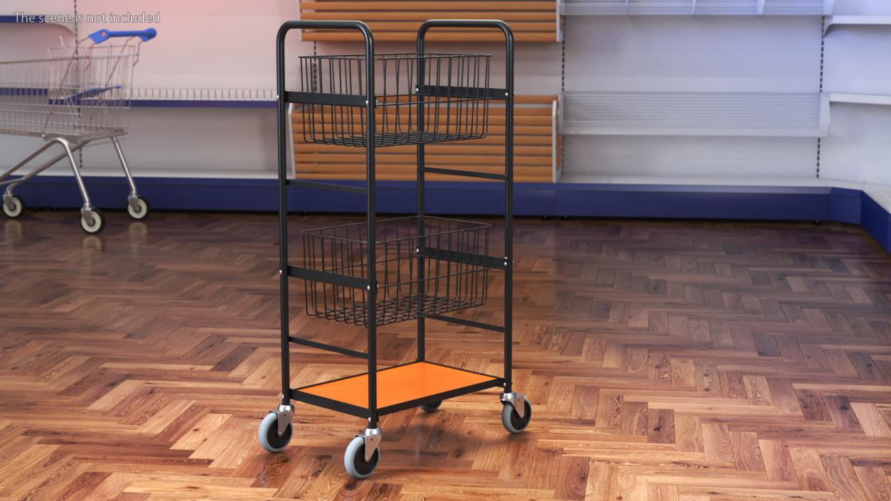 Steel Basket Trolleys Collection 3D