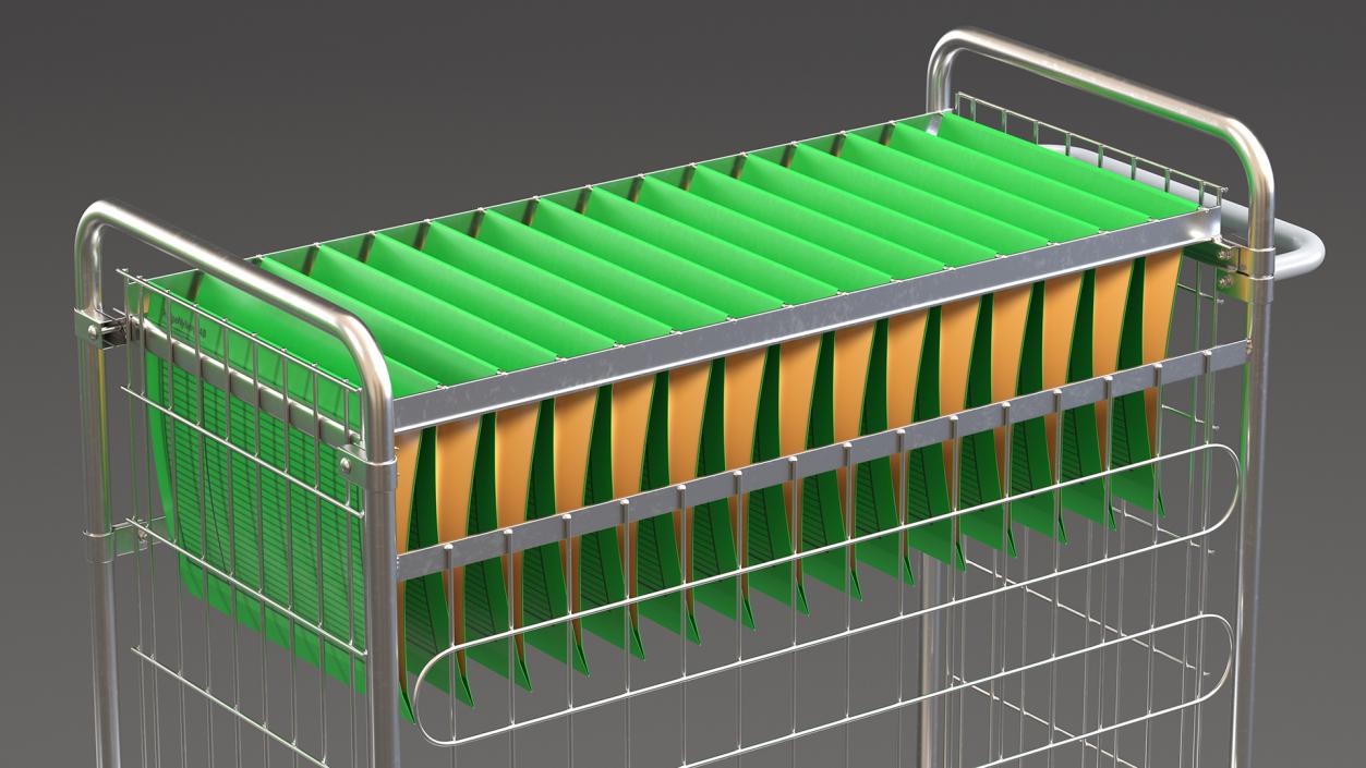 Steel Basket Trolleys Collection 3D