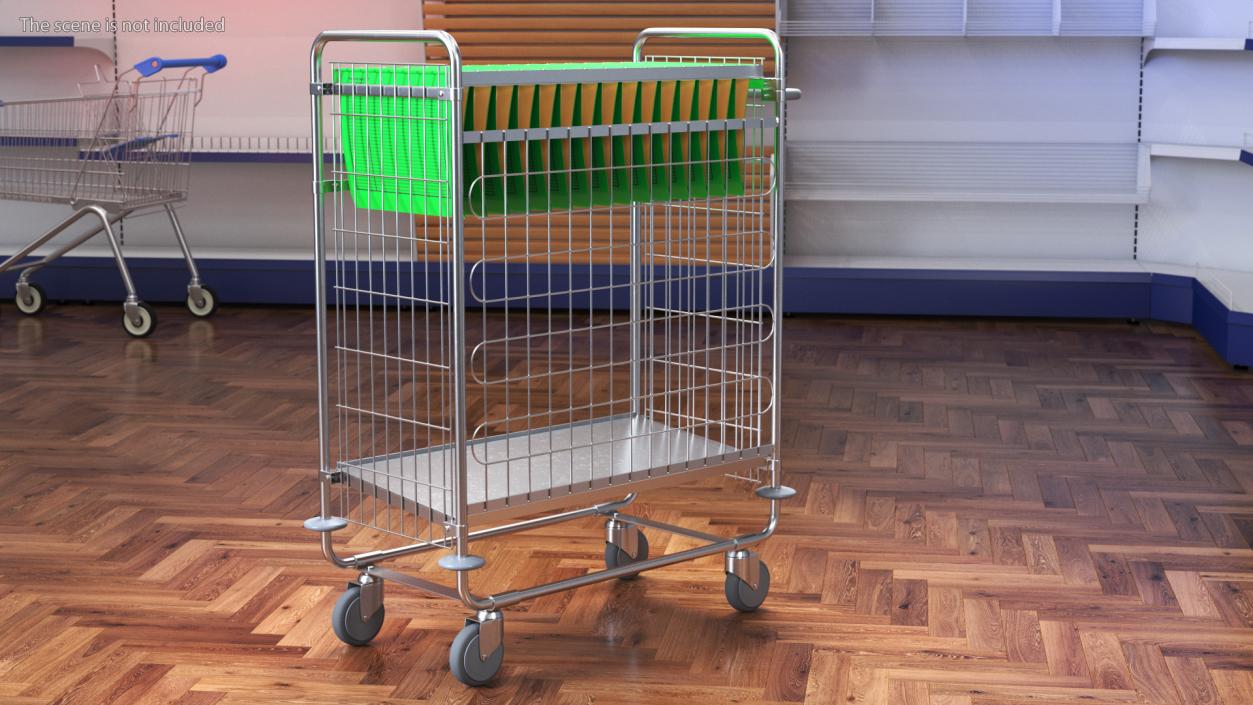 Steel Basket Trolleys Collection 3D