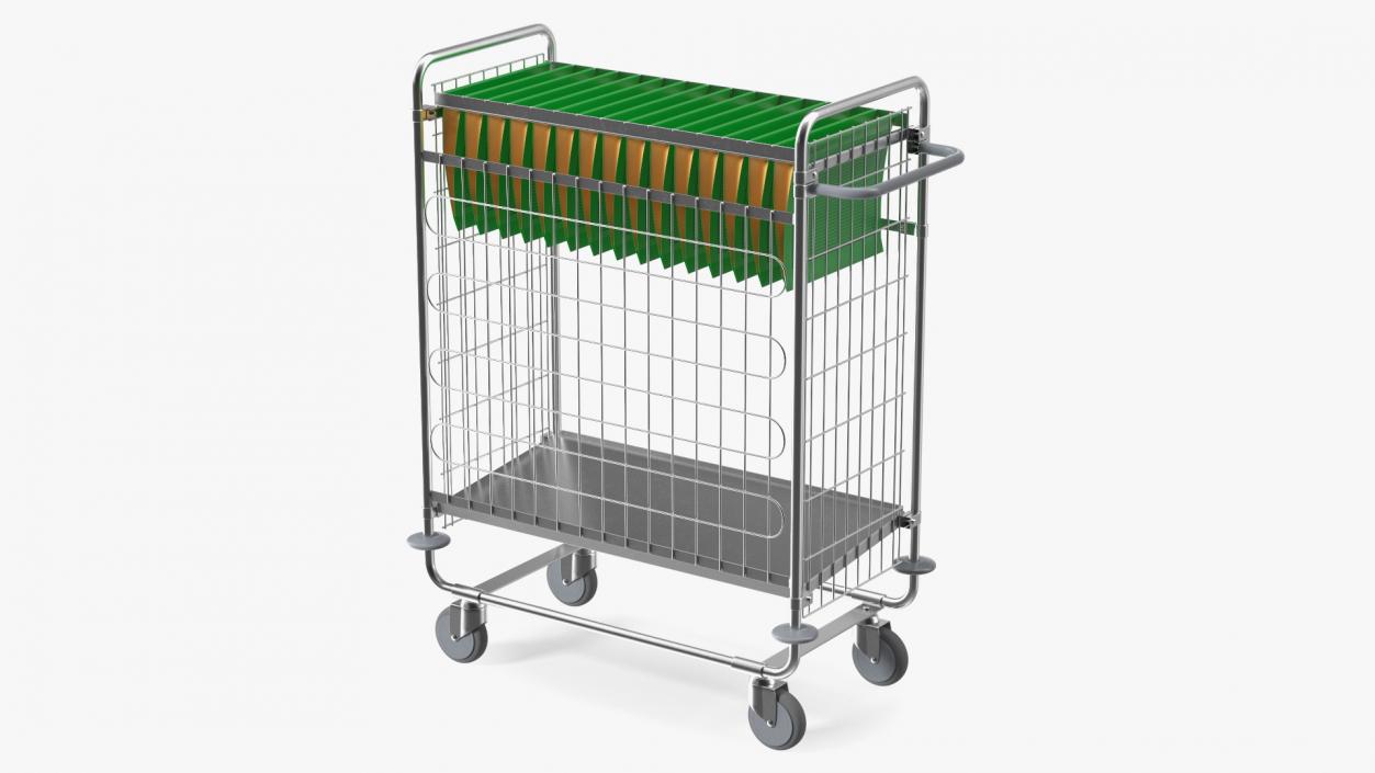 Steel Basket Trolleys Collection 3D