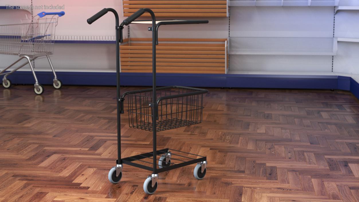 Steel Basket Trolleys Collection 3D