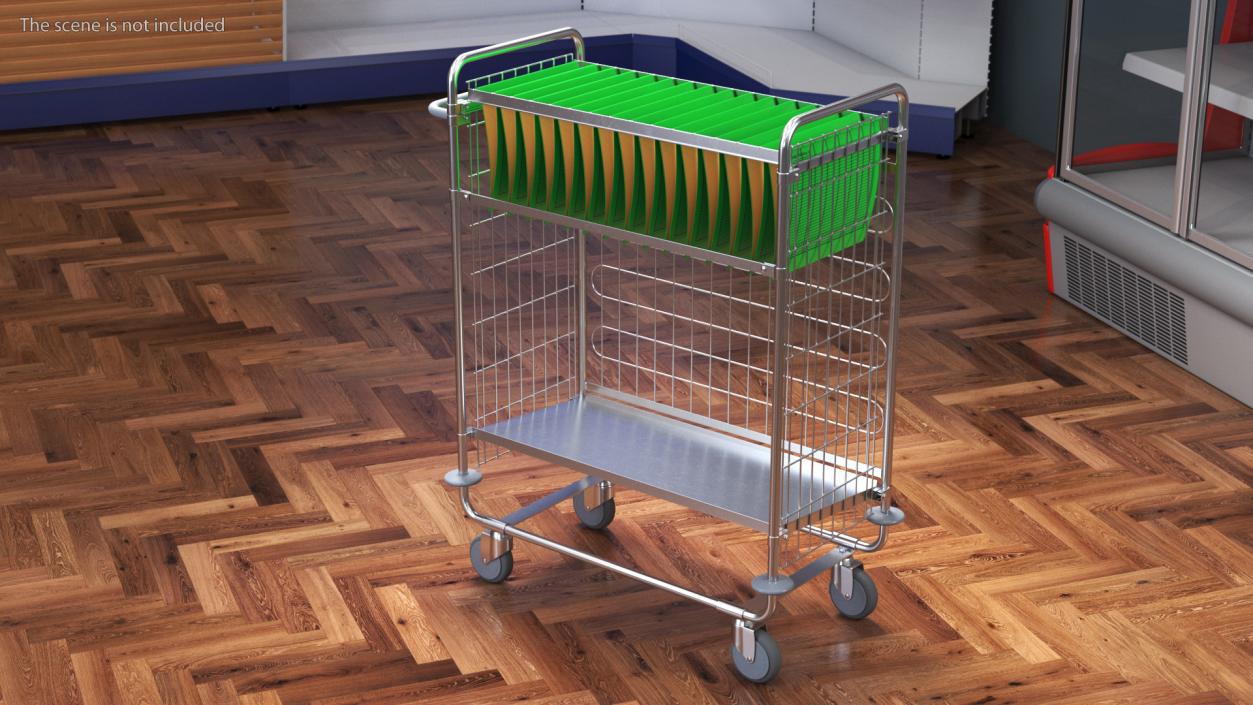 Steel Basket Trolleys Collection 3D