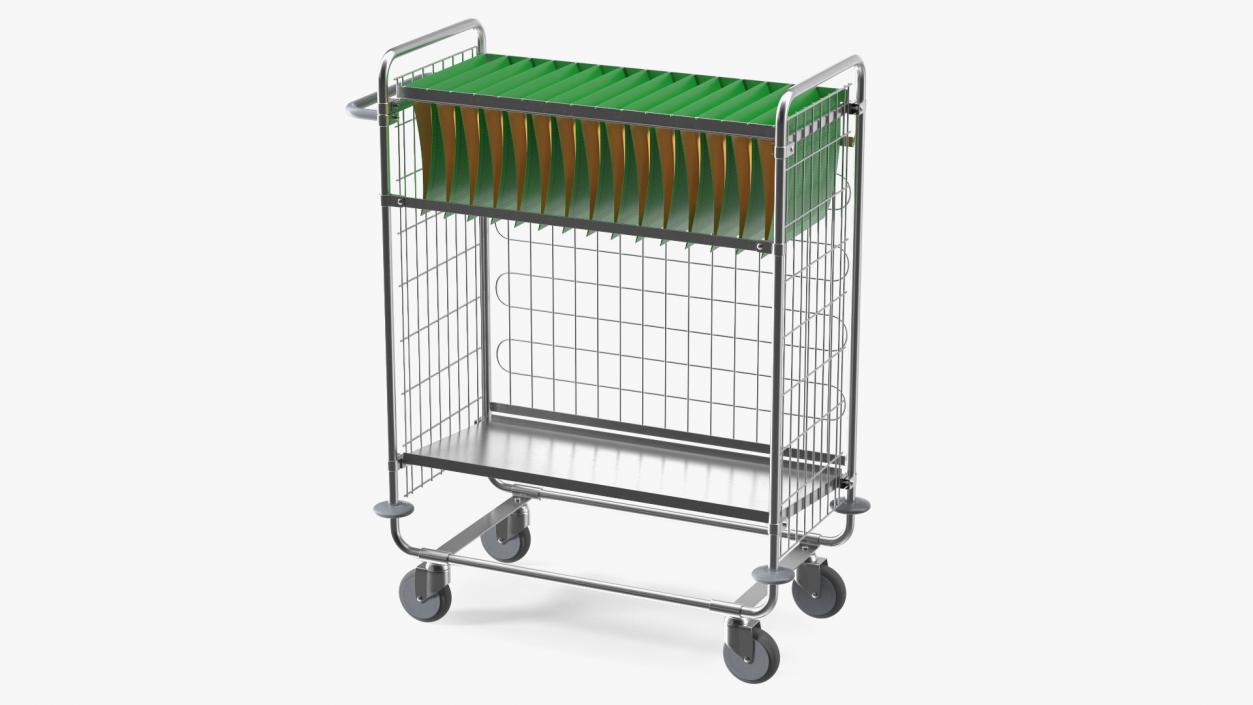 Steel Basket Trolleys Collection 3D