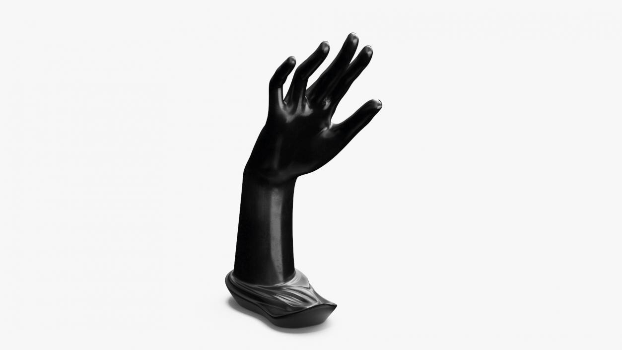 Right Hand Jewelry Display Black 3D