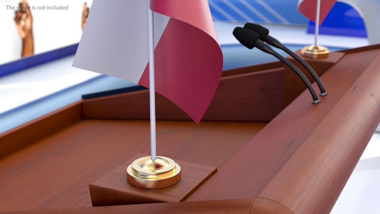 Table Flag Poland 3D