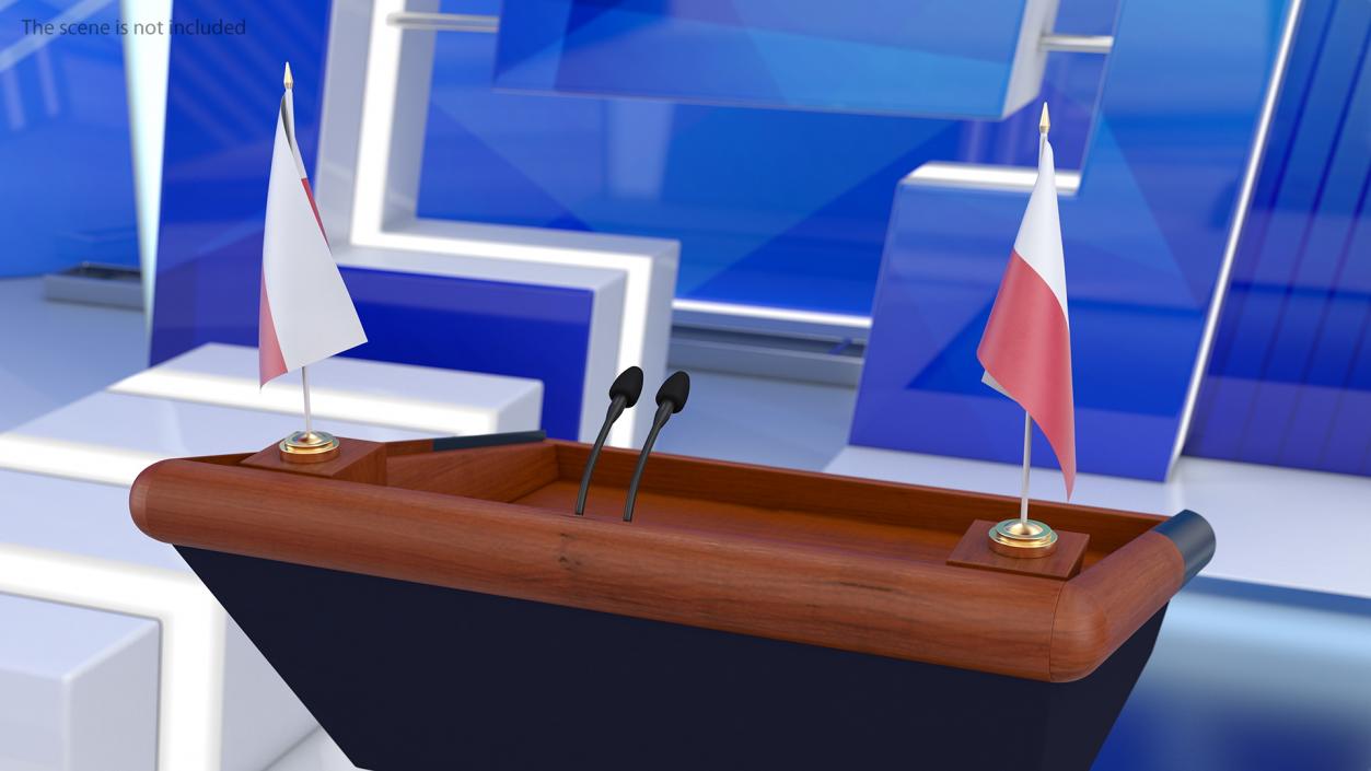 Table Flag Poland 3D