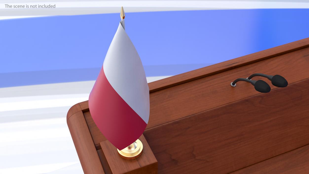 Table Flag Poland 3D