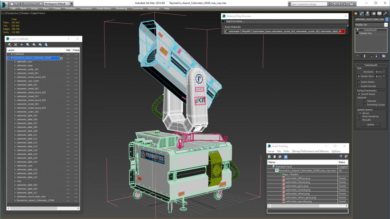 3D model Raymetrics Airport Ceilometer LIDAR