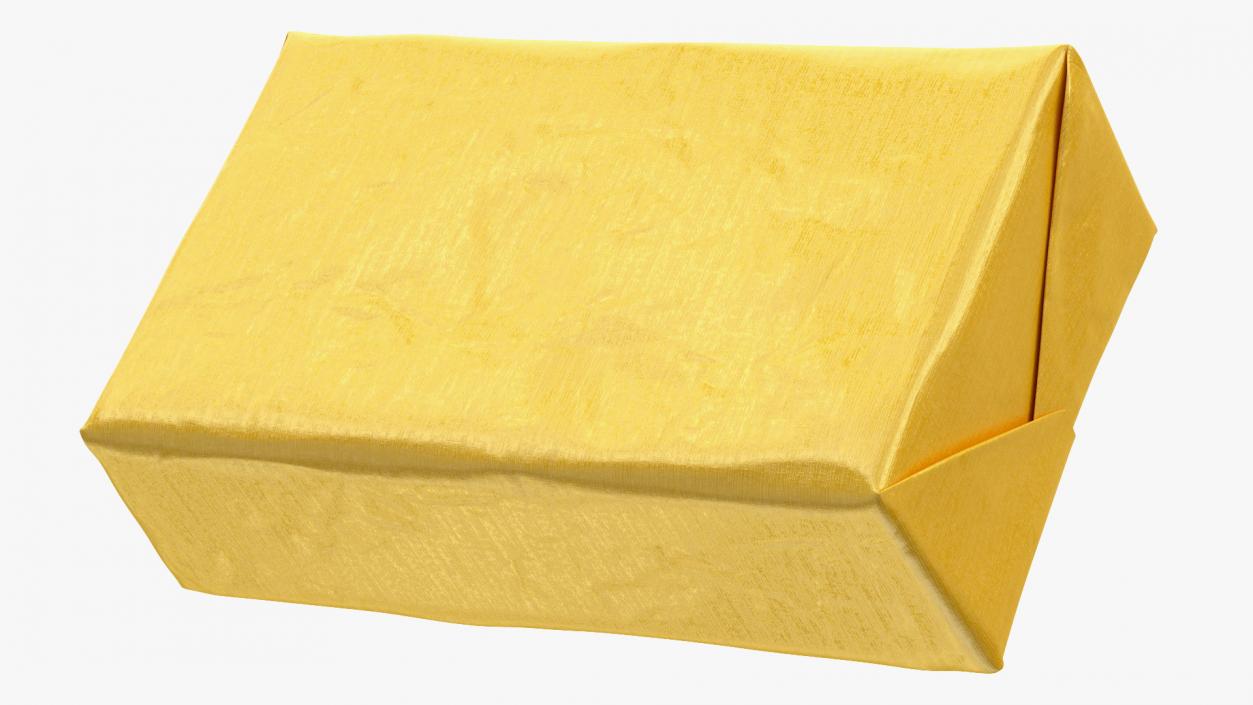 Butter Block in Metallic Gold Foil 3D model