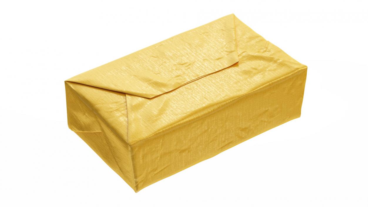 Butter Block in Metallic Gold Foil 3D model