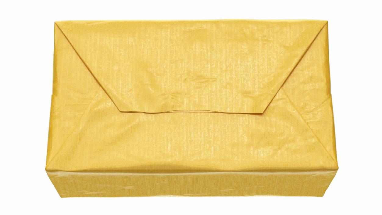 Butter Block in Metallic Gold Foil 3D model