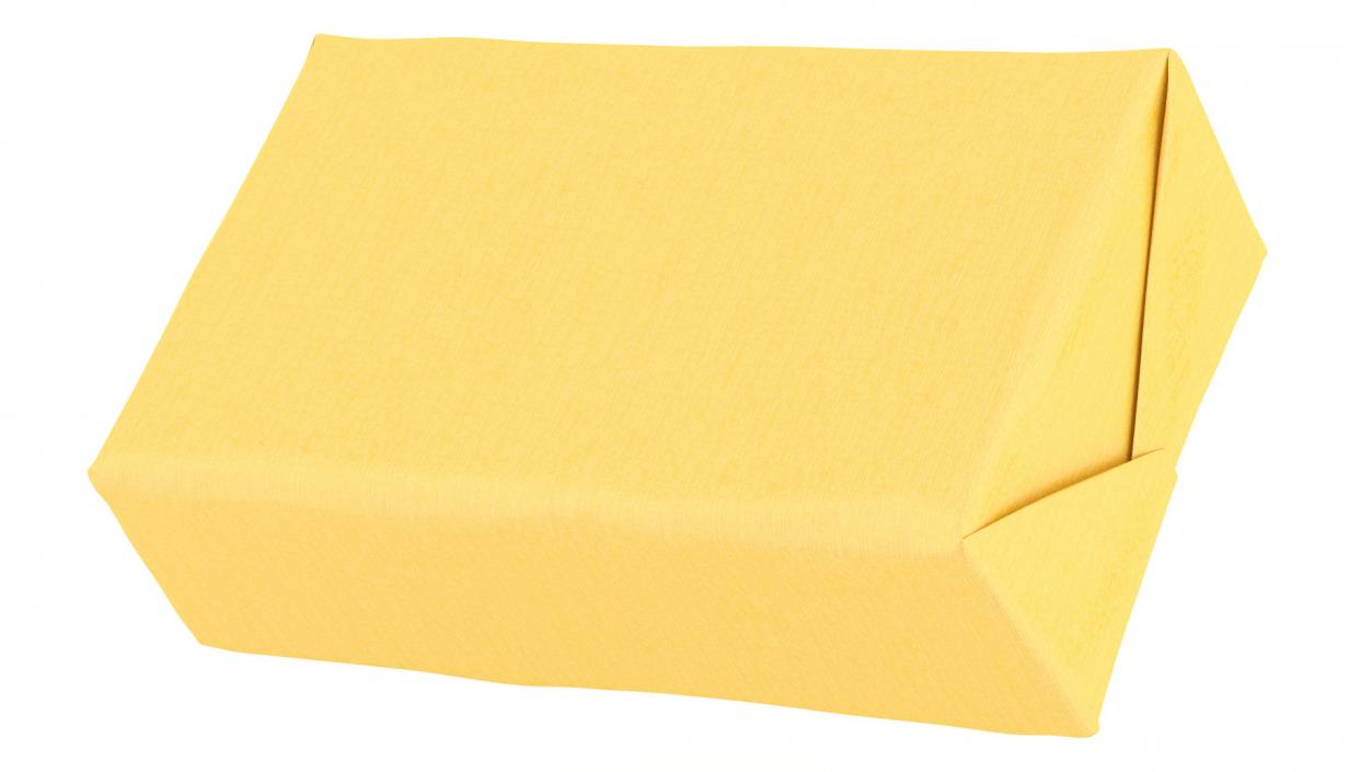 Butter Block in Metallic Gold Foil 3D model